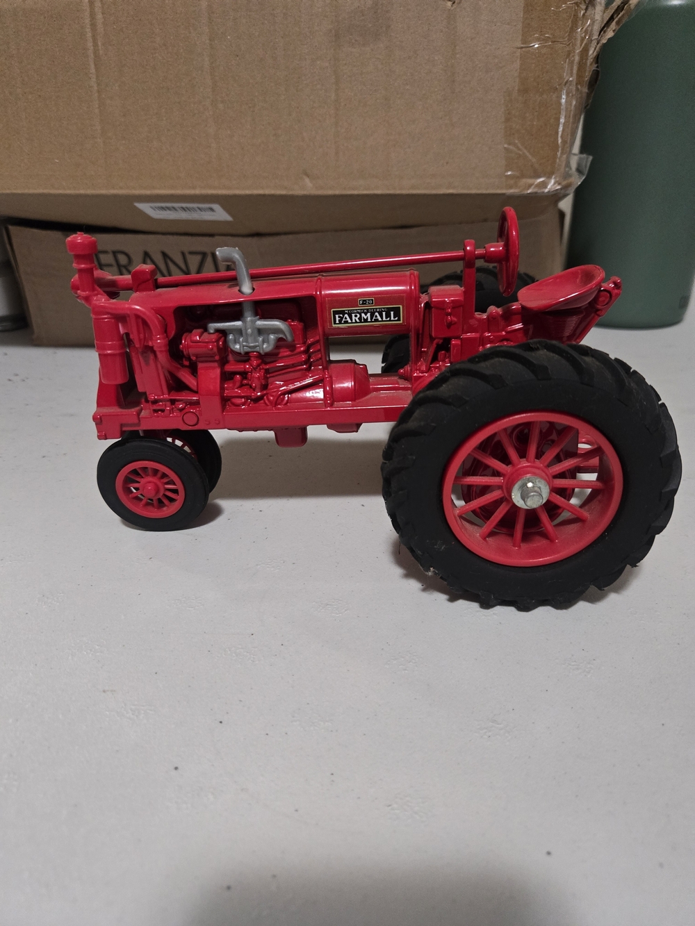 Red Vintage Tractor Toy - Kids Toys